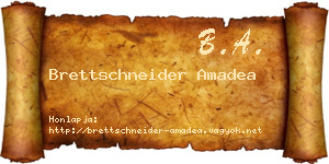 Brettschneider Amadea névjegykártya